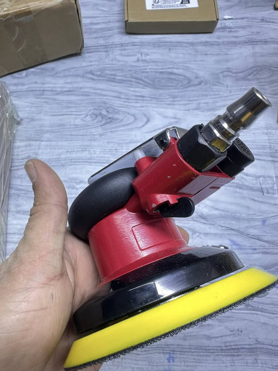 سي فانج الة صنفرة دوارة دوارة بدون غبار 125 ملم، الة تلميع هوائية صناعية للسيارة مع تجميع الغبار و10 قطع اقراص سنفرة، صنفرة هوائية متعددة الوظائف عالية السرعة، للخشب وشمع السيارة وما الى ذلك
اكتبلي سعر بحك الله وبالعافيه


**إذا كنت صاحب هذا الإعلان وتريد حذفه لأي سبب، رجاءا أرسل رسالة إلى الدعم الفني**