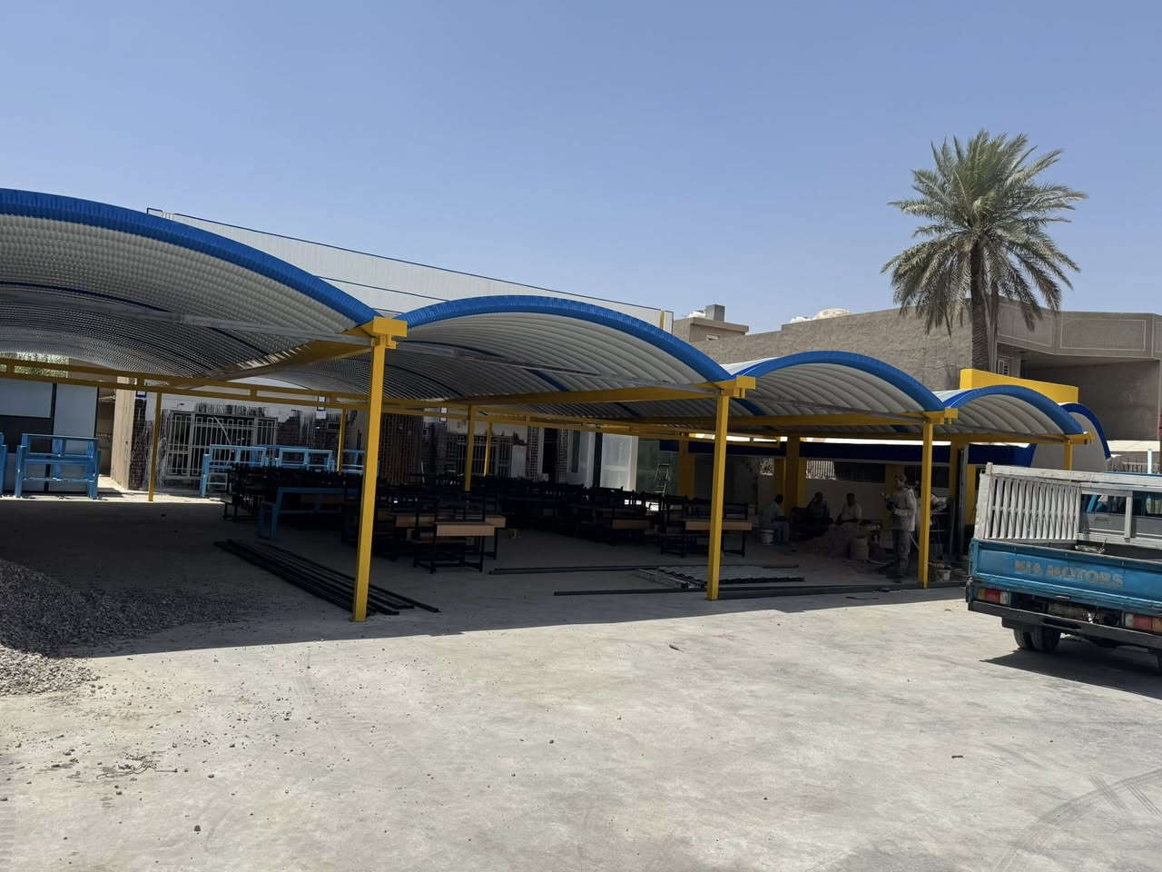 جانب من عملنا في الوزيريه تم انجاز السقيفه ونشكر كادر شركه دجله  ومن ألله التوفيق سعر المتر (23)🥰
***********
***********
