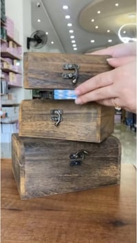 طقم صناديق • خشب طبيعي • متداخلة