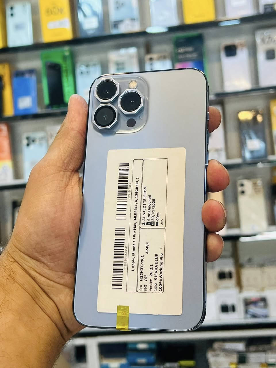 ايفون 13 برو ماكس

ذاكره 128✅✅شرق اوسط 

البطاريه🔋90

غير خاضع لصيانه او التصليح 💁

بدون ملحقات 

السعر  🔥🔥🔥🔥🔥🔥🔥🔥

ومتوفر لدينأ البيع  نقد وكذالك بالتقسيط 

لحاملي بطاقة ماستر كارد💳 الرافدين فقط 

لموظفي الدوائر الحكومية المدنية✅

قطاع الكتروني وبدون حجز المستمسكات

نضام القسط على 10 شهور وبدون مقدمه✌️

كذالك نشتري جميع الهواتف المستخدمه 

العنوان📍واسط_الزبيديه _مجاور  حيدر ميكاترو 💁

علاء للهاتف النقال 🎩

***********-***********📞
