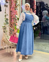 فستان جينز • فري 38-46 • شحن فوري