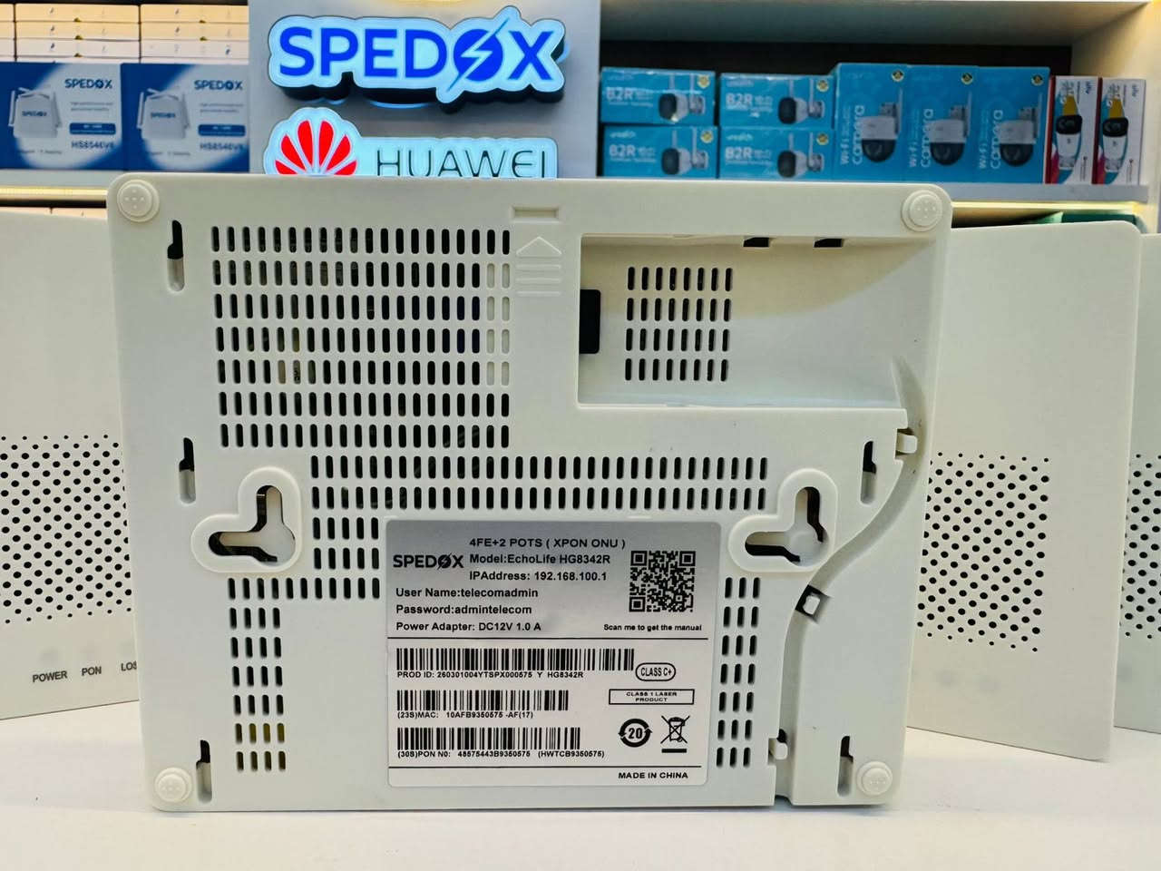 HG8342R XPON 4FE
جديد بدون كارتون

🔥 تحويلة نظيفة وجاهزة للعمل

✅ ONU فقط مع شعار SPEDOX
✅ تدعم XPON (GPON / EPON)
✅ 4 منافذ FE
✅ 2 منفذ TEL
✅ أداء مستقر وسرعة ممتازة
✅ مناسبة للمشروع الوطني والأهلي
✅ جاهزة للتشغيل والتفعيل

📦 متوفرة جملة ومفرد
🚚 توصيل إلى بغداد وجميع المحافظات

📞 ***********

⚡ جودة مضمونة وسعر منافس والكميات محدودة ⚡
