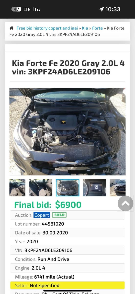 السلام عليكم كيا فورتي موديل2020 محرك 2000دوش كيرها CVTشادلة منضومة تبريد بيها ضمان يم الهندسية 
حادثها طرف البنيد ونفسه راجع لالغد ولا شاصي ايرباكات سليمة كلها بيها طخه بالجاملغ الخلفي موضحة بالصور نص مواصفات شاشة كاميرا دواره قيادة ذاتيه السياره ماشيه(48) ميل 
رقم بغداد جديد هزه جديده تخم تاير باتري جديد منضومة لايت زنون اصلية 
سعرها 133$وبيها مجال 
*********** Colombo, Sri Lanka
