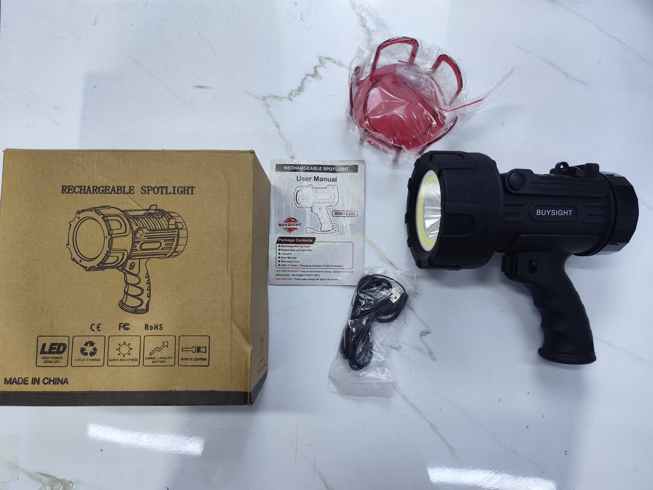كشاف BUYSIGHT
كشاف قوي بإضاءة LED عالية، مناسب للبيت، السفر، التخييم والطوارئ.

بي منفد تايب سي و USB يصير بور بنك

قابل للشحن ويجي ويا كيبل USB

 إضاءة قوية وبمدى ممتاز

كامل ويه ملحقاته

متوفر توصيل


**إذا كنت صاحب هذا الإعلان وتريد حذفه لأي سبب، رجاءا أرسل رسالة إلى الدعم الفني**