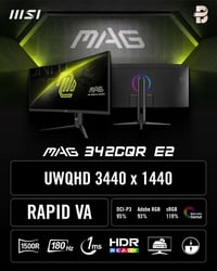 🌟 جديدنا من MSI – شاشة الألعاب الاحترافية MAG 342CQR E2 🌟 انغمس في تجر...