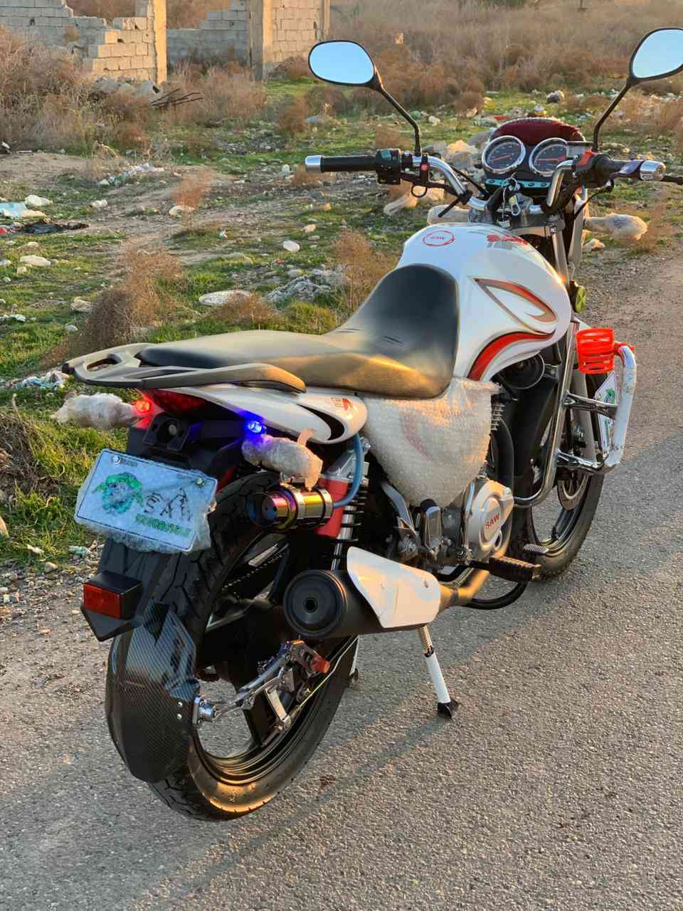 سلام عليكم موطور سنكي للبيع موديل ٢٠٢٥ المطور خير من الله محرك 150 شلعه فوول المطور مماشي هواي  اوراق كامله السعر عل خاص او عل رقم (***********)
