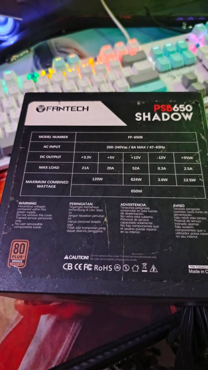 السلام عليكم كيس فقط لبيع
@المعالج R7 3700X
البورد B450m 
الكرت RTX 5050 8GB
الرام DDR4 16GB 
 التخزين M.2 256GB + 500
 البور 650w وياه كبورد أصلي 
السعر ٩٥٠ ألف مكاني بغداد
كل القطع جديده


**إذا كنت صاحب هذا الإعلان وتريد حذفه لأي سبب، رجاءا أرسل رسالة إلى الدعم الفني**