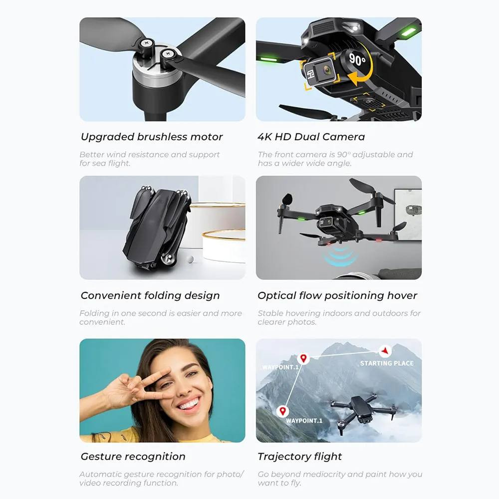 العلامة التجارية: باي ويك
طائرة درون مع كاميرا مزدوجة، H16 صغيرة قابلة للطي بجهاز تحكم عن بعد كوادكوبتر تعمل بجهاز تحكم عن بعد، تدفق بصري عائم، وضع تتبع جهاز التحكم، كشف الجاذبية بزر واحد للتشغيل والهبوط، ب٤٠


**إذا كنت صاحب هذا الإعلان وتريد حذفه لأي سبب، رجاءا أرسل رسالة إلى الدعم الفني**