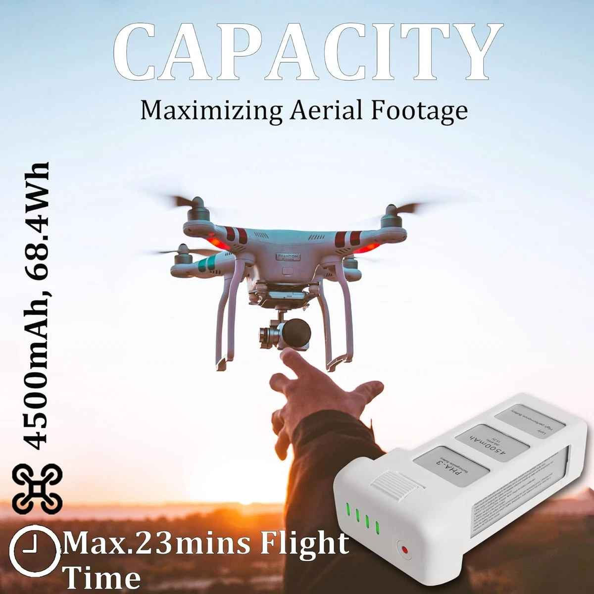 بطارية الظاهرة في الصورة هي بطارية طيران ذكية بديلة مخصصة لطائرات الدرون من سلسلة DJI Phantom 3.المواصفات الفنية الرئيسيةالموديل المتوافق: PHA-3 (بديل لبطاريات DJI Phantom 3).السعة: 4500 مللي أمبير (mAh).الجهد الكهربائي: 15.2 فولت (V).الطاقة الإجمالية: 68.4 واط/ساعة (Wh).نوع البطارية: LiPo (ليثيوم بوليمر رباعية الخلايا 4S).التوافق مع الطائراتتتوافق هذه البطارية بشكل مباشر مع الإصدارات التالية:Phantom 3 StandardPhantom 3 AdvancedPhantom 3 ProfessionalPhantom 3 SE أربيل, العراق


**إذا كنت صاحب هذا الإعلان وتريد حذفه لأي سبب، رجاءا أرسل رسالة إلى الدعم الفني**