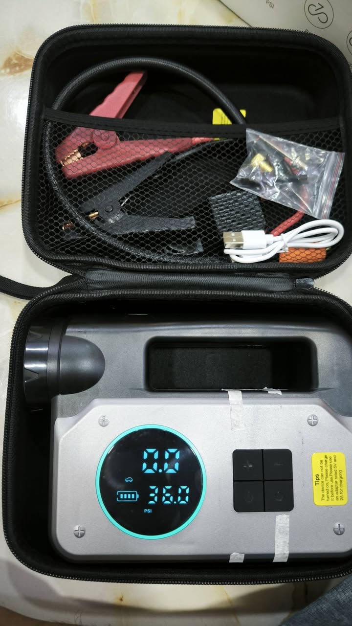جطل سيارة + منفاخ تايرات + شاحن usb + لايت طوارئ
السعر 50 الف توصيل بصرة 
***********
