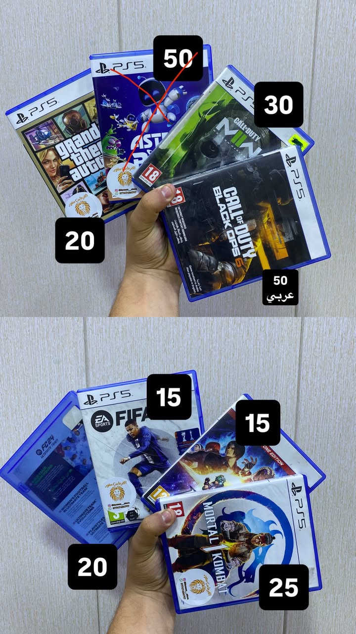 مستخدم وجديد للبيع او المراوس مع اقراصكم
متوفر توصيل جميع محافظات العراق 5 🚚 
بصره معقل الابله بضهر جامع سيد علي ***********
