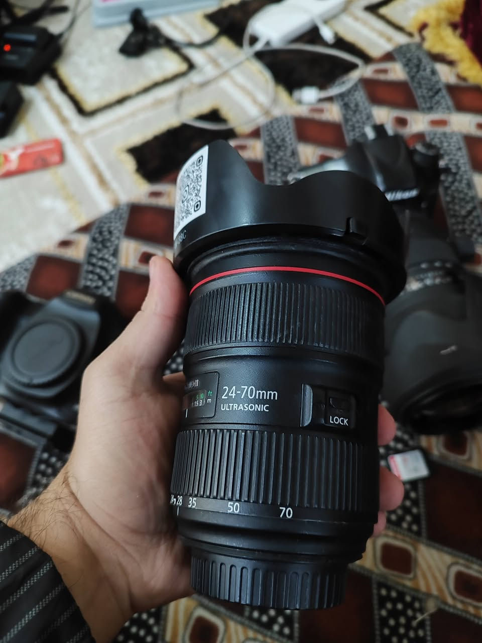 كامرات وعدسات للبيع
كامره كانون d5 مارك 3 
كامره نيكون d610
عدسه كانون 24.70 فتحه 2.8 الجوكر
عدسه 70.200 نيكون فتحه 2.8
مكاني الحله 
***********
