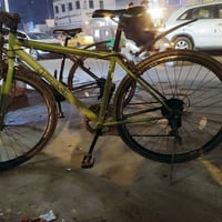 بايسكل C700 للترحال طالع بمحافظات نظيف لون مميز زيتوني سعر 100 عنوان ب...