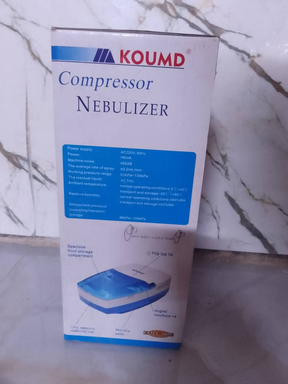 جهاز تبخير (Nebulizer) للبيع
ماركة: KOUMD
الحالة: شبه جديد / نظيف جداً
مناسب للأطفال والكبار لعلاج الربو، الحساسية، وضيق التنفس.
يعمل بكفاءة وصوت هادئ.
المواصفات:
تشغيل سهل بزر واحد
يأتي مع الملحقات
خزان دواء
مناسب للاستعمال المنزلي
السعر: (25,000)
الموقع: (بغداد/مدينه الصدر)
للتواصل خاص أو اتصال.


**إذا كنت صاحب هذا الإعلان وتريد حذفه لأي سبب، رجاءا أرسل رسالة إلى الدعم الفني**