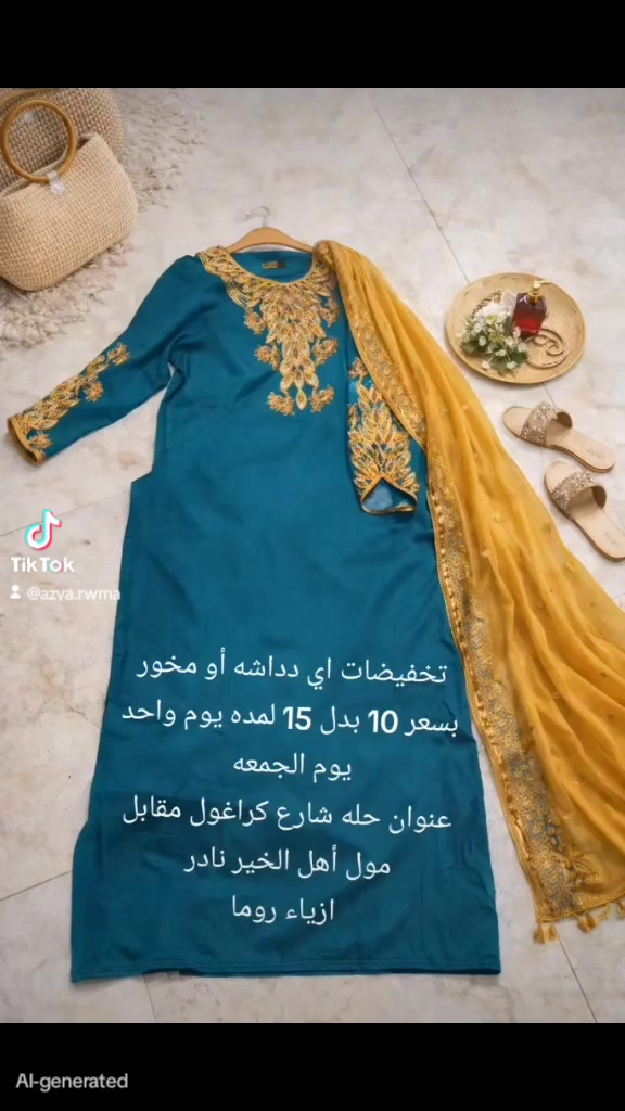 اللهم صل وسلم على محمد وال محمد 
تم تخفيض على دشداشة نسائي ام 13و 15 صارت 🔥🔥🔥
10الف
تخفيض لمدة يوم واحد فقط هو يوم الجمعة 
عنوان حله شارع كراغول مقابل مول أهل الخير نادر ثانيه 
اهلا وسهلا بيكم


**إذا كنت صاحب هذا الإعلان وتريد حذفه لأي سبب، رجاءا أرسل رسالة إلى الدعم الفني**