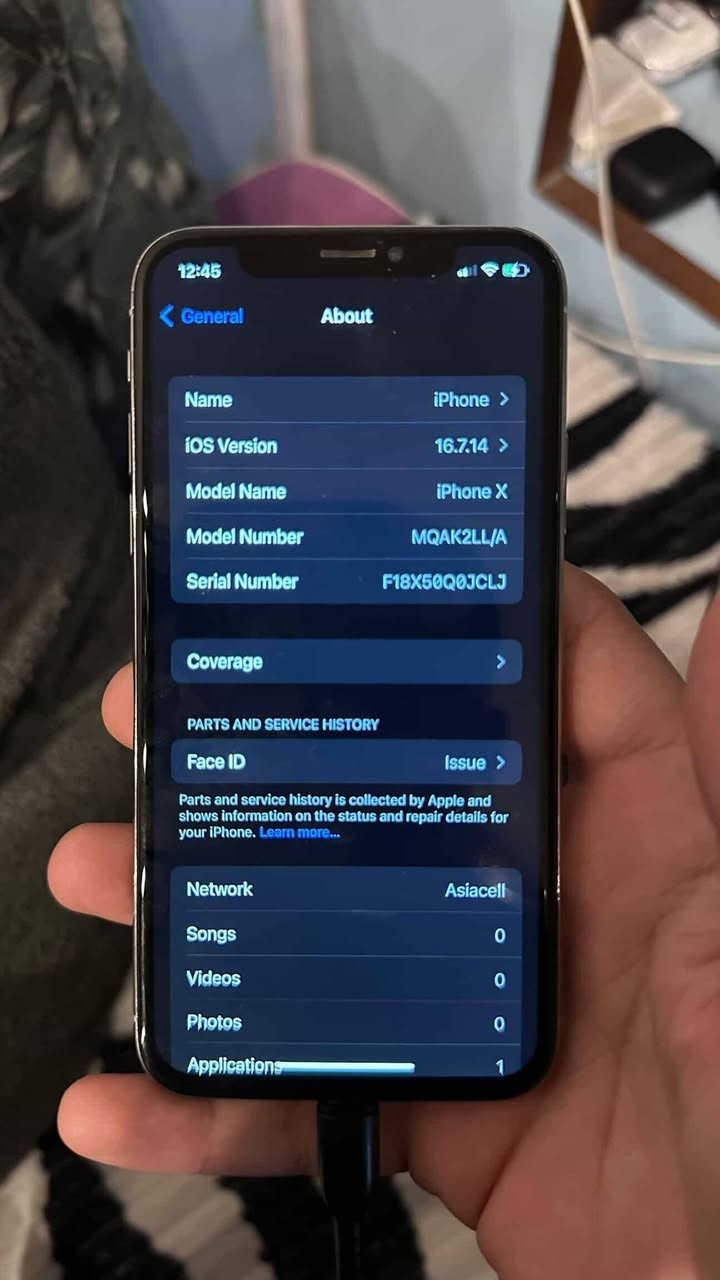 °IPHONE X MAX/ 140 الف
°نموذج M- استخدام شخصي- ذاكرة 64-مكاني كوت متوفر توصيل مجاني

                   الظهر بدون شخط فقط يحتاجله مسح شويه

                   مبدل شاشة اصلية وبطارية -100% نسبتها

                   فقط متوقف face id


**إذا كنت صاحب هذا الإعلان وتريد حذفه لأي سبب، رجاءا أرسل رسالة إلى الدعم الفني**