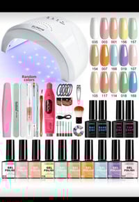 ٦١ قطعة اكرليك • جهاز تنشيف أظافر • مبرد أظافر