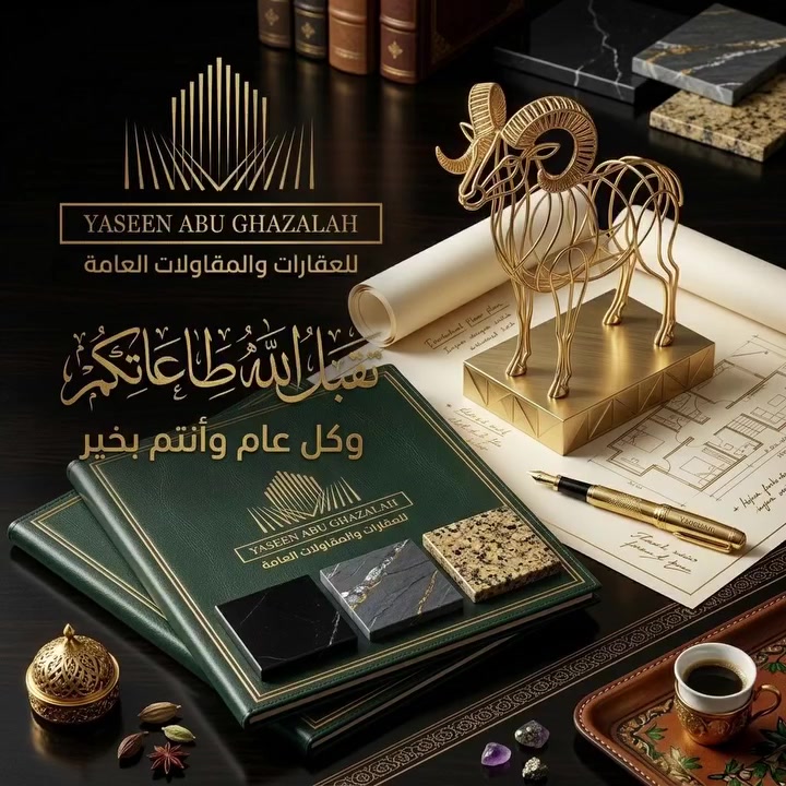 ✨ تهنئة بمناسبة عيد الأضحى المبارك ✨
يتقدم
مكتب ياسين أبو غزالة للعقارات والمقاولات العامة
بأحرّ التهاني وأطيب التبريكات إلى أهالينا الكرام بمناسبة حلول عيد الأضحى المبارك،
سائلين الله تعالى أن يعيده عليكم بالخير واليمن والبركات،
وأن يديم عليكم الصحة والسعادة والرزق الوفير.
🌙 كل عام وأنتم بألف خير 🌙
📍 الأعظمية – قرب جسر الصليخ
📞 ***********
📞 ***********
#عيد_الأضحى
#مكتب_ياسين_أبو_غزالة
#العقارات
#المقاولات_العامة
#كل_عام_وأنتم_بخير

