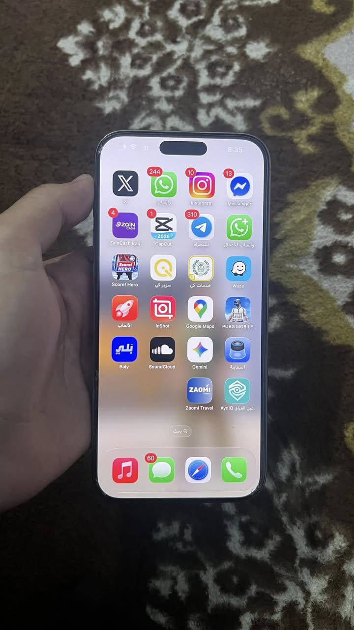 ١٦ برو ماكس شرق اوسط ماستر داخل الضمان
ذ ٢٥٦ بطارية ٩٩ 
مليون و ٤٥٠
*********** بغداد
