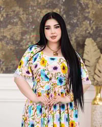 فستان بيتي • كشمير 3D • مقاس XL-2XL-3XL