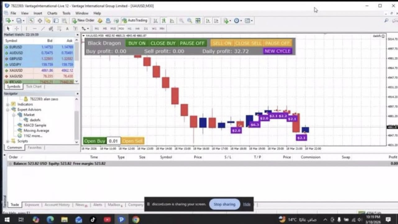 لابتوب فوريكس 💸🚀
Bot 🤖

1-Gold Dragon EA | Buy Trading Robot (Expert Advisor) for MetaTrader 4🚀

2-EA Black Dragon | Buy Trading Robot (Expert Advisor) for MetaTrader💸❤️‍🔥

3-K Trade Assistant | Free Download Trading Utility for Meta Trader 4💸

Laptop

Core i5 

Ssd 256

📍Zakho


**إذا كنت صاحب هذا الإعلان وتريد حذفه لأي سبب، رجاءا أرسل رسالة إلى الدعم الفني**
