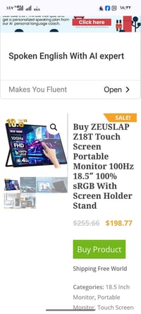 شاشة لمسية • ١٨.٥ انش • ماركة قوية