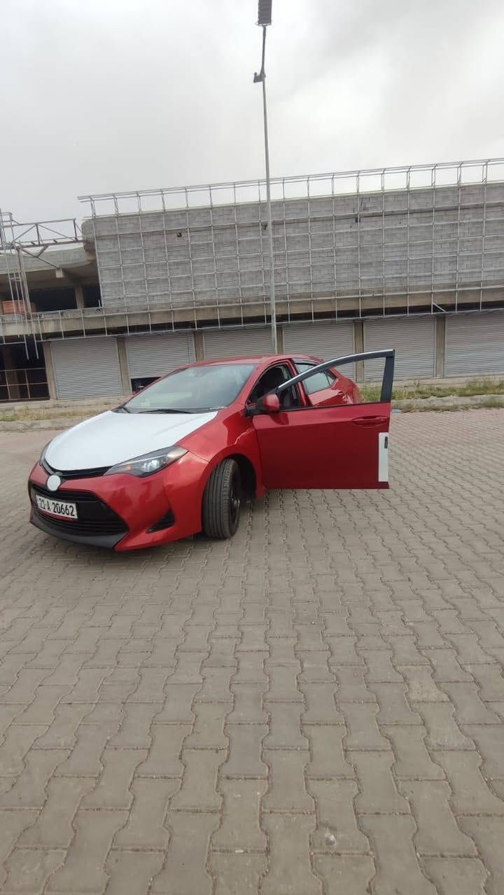 كورلا وارد امريكي موديل 2017
فئه LE
رقم سليمانيه دولي جديد 
ماشيه 66 مايل 
تخم تايرات جديد 
صدر و باتري جديد
ادامه كامله من كل نواحي 
بدون اي ضرر 
كلين تايتل 
مواصفات معروفه ل LE
 محرك لوك
تبريد ثلج
كير بعد تبديل دهن صار بي صوت زنجيل فقط
سعره 134 ورقه
بشرط تحويل 
اتصال فقط ‏‪0771 027 2631‬‏
