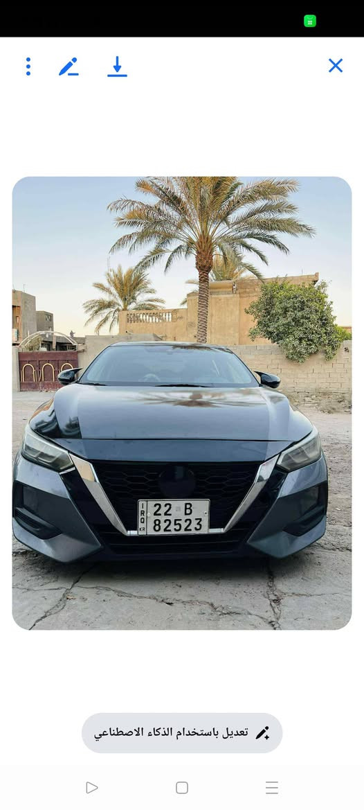 نيسان سنترا 2022 مواصفات SV فول مواصفات ماعدا سلايت بيها بس بونيد بدون دواخل سنويه ورقم وهزه كلها جديد بشرط تحويل بسمي لون نفطي مكان سياره كركوك/داقوق سعرها 133وبيها مجال رقم موبايل ***********
