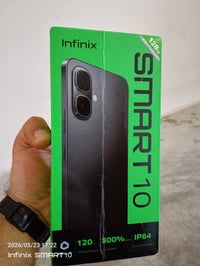 جهاز انفنكس سمارت 10ذاكره 128رام 8 لون اسود اخو الجديد ويه الغراض كامل...