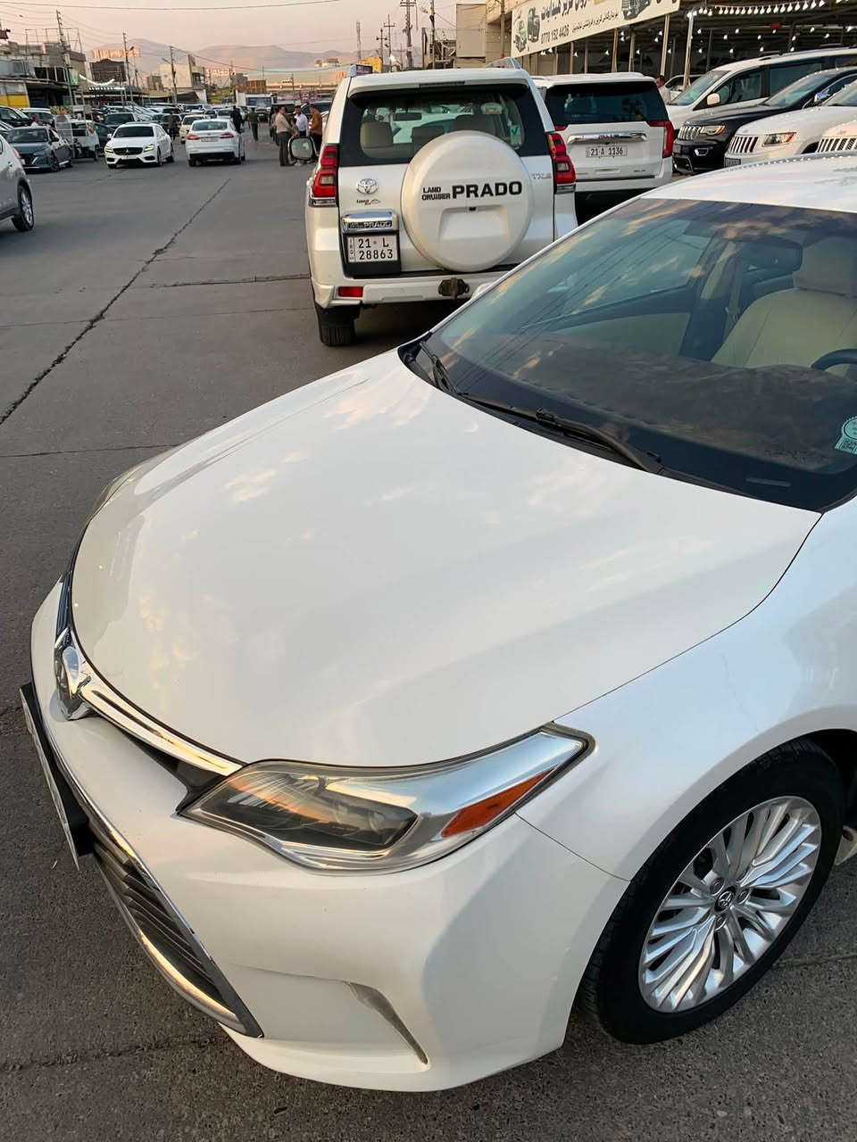 TOYOTA AVALON
‎مۆدێل 2016
‎مواصفات XLE
‎دوو پارچەی بۆیاخە لەسەر ساغی 
‎بێ ناوگرتن بێ ئیرباگ 
‎گیرو مەکینە بەشەرت نەکراوەتەوە 
‎سەیارەکە بێعەیبو عاره 
‎ناوی لە دەری جوانترە ماشالله 
‎پێش و دوا بێ تەقەو رەقە
‎تایەی تازەیە 
‎سعر172گەڵاو معامەلە
***********
