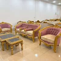 ١٠ مقاعد • خشب جوز • قماش مقدف