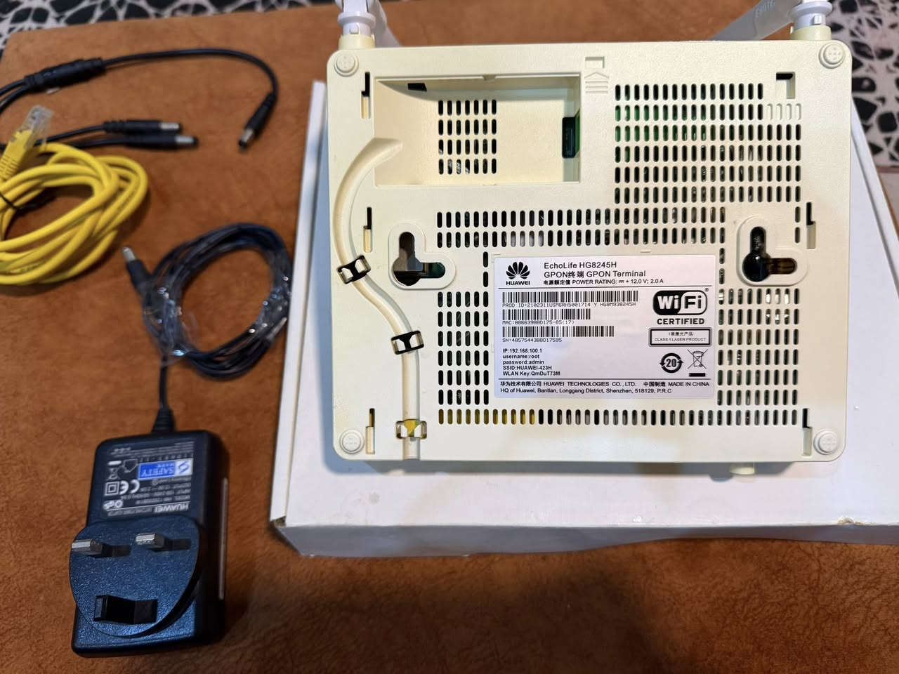 راوتر ضوئي (هواوي) نظيف جداً للبيع

 نوع الجهاز: Huawei HG8546M (يدعم الفايبر والخدمة الفائقة)

الحالة: مستعمل نظيف جداً (مثل الجديد)

الملحقات: كاملة مع الكارتونة والمحول الأصلي والوايرات.

المميزات: شغال 100%، بث قوي واستقرارية عالية بالخدمة

السعر: 25 ألف دينار مع النقل


**إذا كنت صاحب هذا الإعلان وتريد حذفه لأي سبب، رجاءا أرسل رسالة إلى الدعم الفني**