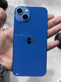 13 عادي بطارية 90 ذاكرة 128 لون ازرق مميز فول نضافة ضد مي وغراض كامله ...