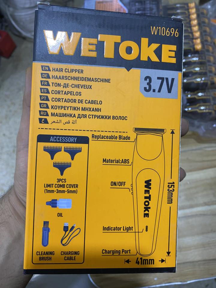 مكينة حلاقة وي توك الاصلية تستعمل للحلاقة الخفيفة 
١٠ الف 
توصيل ٥ الف


**إذا كنت صاحب هذا الإعلان وتريد حذفه لأي سبب، رجاءا أرسل رسالة إلى الدعم الفني**