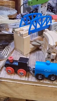 مجموعة خشبية • محطه قطار • ٧٠ قطعة