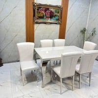 طقم طعام 4/6 • مرمر طبيعي • منشأ تركي