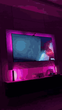 انارة تفاعليه شاشه 55-65 شركة گوڤي مستعمله بيها نقص بلشريط قليل تشتغل طيبيعه مثل ما بلفديو مع الصوت والصورة ***********
