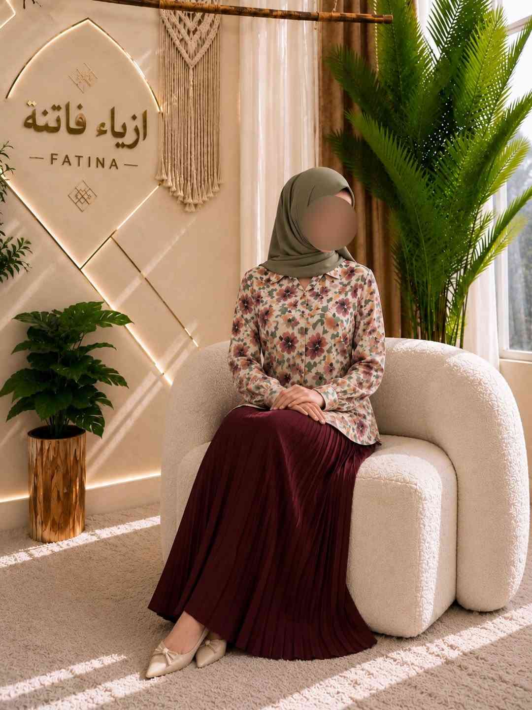 ازياء فاتنة
قميص مشجر مورد
موديلات فاتنة… ماتتفوت 
حصراً من ماركة فاتنة 
• مع الشال او الربطة هدية 🎁 
• طول القميص 80 سم 
• ⁠فصاله يرهم ؏ التنورات والكيلوتات
• تفصيله مريحة فصال فخم 
• تنطي مظهر انحف باللبس
• ⁠ ✨
قطعة تبقى وياج سنين وما تبطل موديلها 👌

متوفر حالياً بكمية محدودة
راسلينا خاص واحجزي بسرعة قبل النفاذ 💌

#ازياء_فاتنة⁩⁩
قالب راهي 
___________________________ 
🖊️ االــخـــــــاامــة ):- القميص
كريب الحريري :- هو احد انواع اقمشة الحرير الصناعي الصيفية الممتازة الي ماسكة نفسها وماتلزك ؏ــلى الجسم ولا يخيل وميحتاج الى كوي 
ᥫ᭡ ━━━━ ᥫ᭡ ━━━━ ᥫ᭡
 
القياسات القياسات عادية وخاصة 

🌱القياس العادي):- 
تلبس وزن من 70 الى 90 كــــيـلـو ⚖️ 
يعني يلبس قياس . 42. 44. 46. 48

🌱القياس الخاص):- 
تلبس وزن من 90 الى 120 كــــيـلـو ⚖️ 
يعني يلبس قياس . 50. 52. 54. 58 
_______________________ 
ســــعـــر  القميص بـــ 40 الفــــﮯ 
وية هدية 🎁 الشال او الربطة 
_______________________ 
للحجز والاستفسار المراسلة ؏ــلى الواتساب :- ***********
***********
