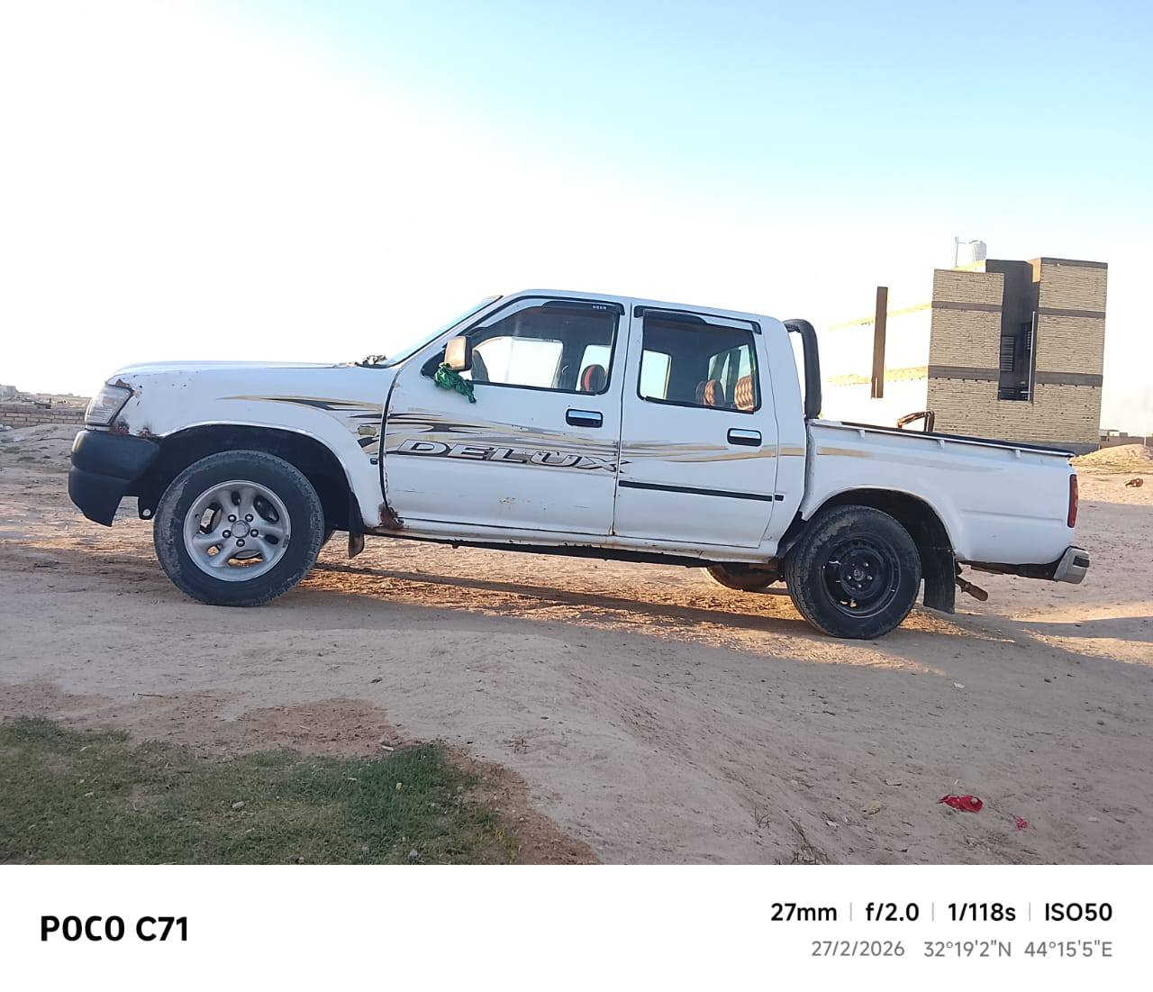 يا الله
(كريت ول) 
2007
للبيع
سنوية لل 2026
بعدهه ما صاقطه
كير مكينه اكسن شاصي كفاله
حداديه جديده
تخم تاير جديد
و الكشر شوفت عينك
رقم بغداد مشروع وطني 
للستفسار (***********)
السعر خاص
