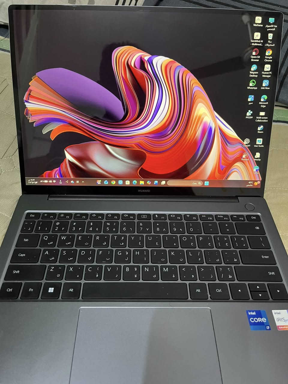 لابتوب هواوي HUAWEI MateBook 14
جهاز نضيف نضافه 90‎%‎
بطاريته قويه دوم ساعات طويله 
كبر الشاشه 14.2
ذاكره 512
لشاشه لمس
لعشوائيه 16
وباقي التفاصيل موجوده بلصور 
العنوان البصره القبله 
رقم التلفون واتساب ***********
