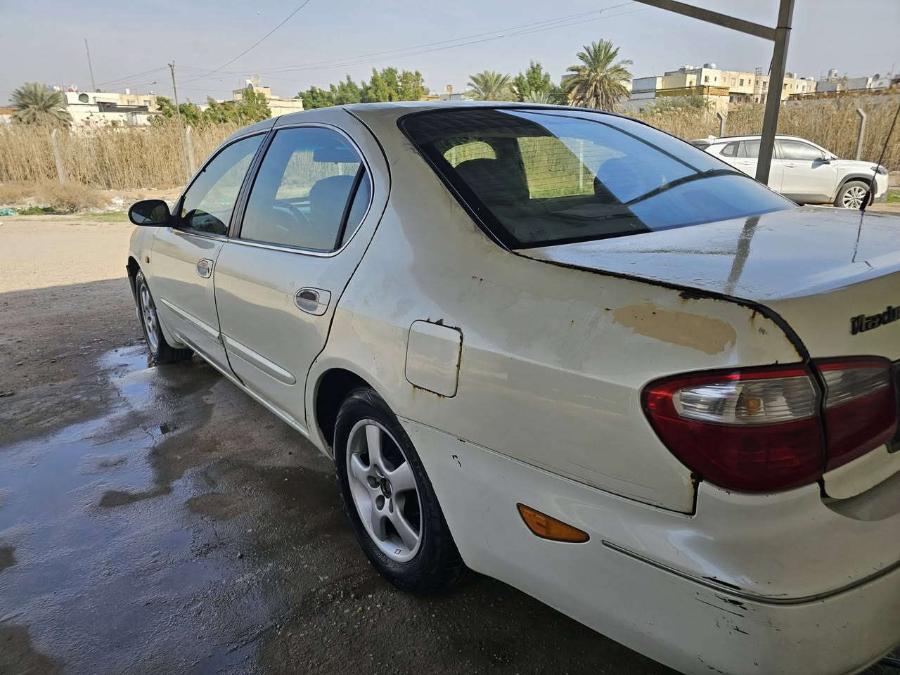 نيسان مكسيما 2002
محرك 2000 v6
رقم بغداد الماني
السنوية نافذة لغاية 9 /2026
تبريد شغال ومعروف تبريدها
شغالة وتمشي 
ابيع رقم وكوم حديد
بغداد ***********
