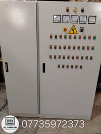 تنفيذ لوحة سيطرة صناعية لمحطة مياه  تصميم حسب الحمل الفعلي مع فحص وتشغ...