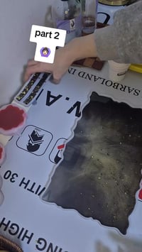 صينية ريزن • صينية تقديم • اسود وذهبي