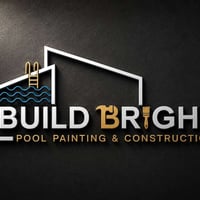 تصميم شعار (BUILD BRIGHT) للدلالة على بناء وصبغ المسابح بحسب الطلب. اي...