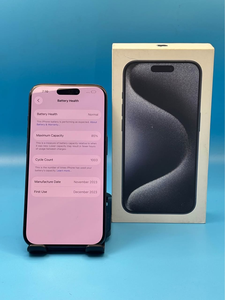 iPhone 15 Pro
🔋86%
💾 128 
🔵

520$
*********** السليمانية, العراق
