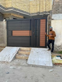 عمل اليوم الحمدلله من فضل الله 🤲🤲 باب سلايت حديد مع بديل خشب عمل درجى ...