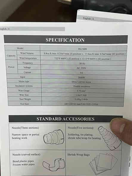 ڤير حراري 
لجماعة الكماليات 
جهاز جديد كامل ملحقات 
درجة حرارة ل 400c 
السعر 20 الف فقط 

***********
توصيل داخل الكوت الف دينار 
جميع المحافظات 5 الاف
