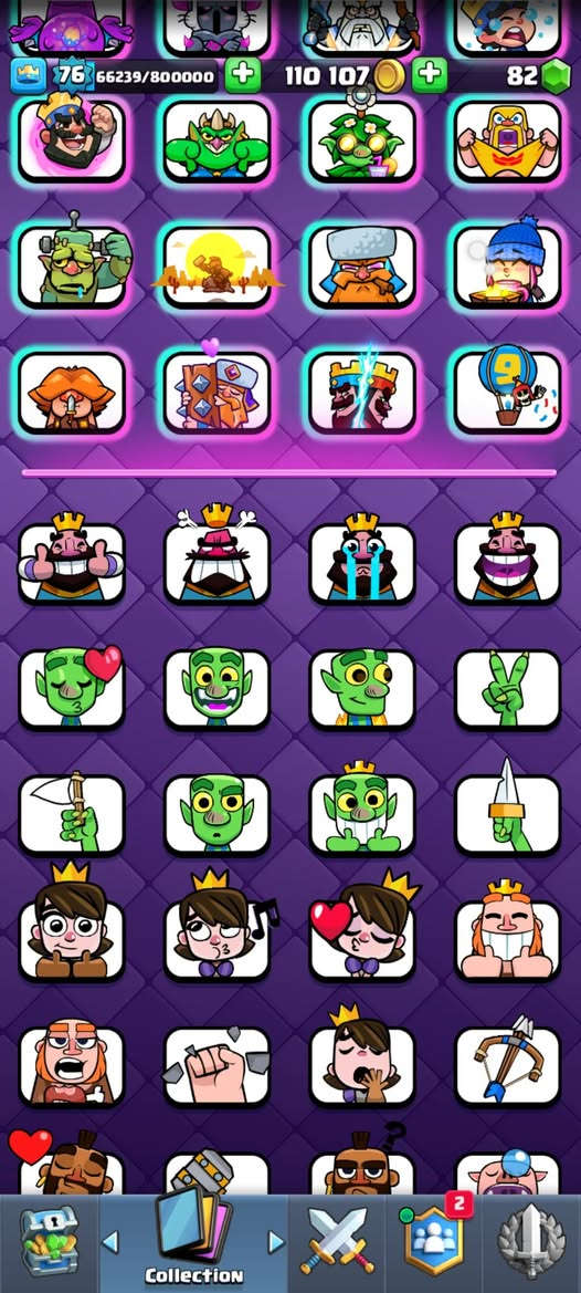 📌 مواصفات الحساب:
👑 لفل الملك: 16
🎖️ لفل الحساب: 76
🏆 عدد الكؤوس: 12000
⚡ الإيفو: 26
💎 13 بطاقة ماكس
🔥 57 بطاقة لفل 15
⭐ 37 بطاقة لفل 14
🏅 شارة البطل المطلق
😎 إيموجيات نادرة جدًا جدًا
السعر مش متحدد ابعت سعرك خاص 
@all


**إذا كنت صاحب هذا الإعلان وتريد حذفه لأي سبب، رجاءا أرسل رسالة إلى الدعم الفني**