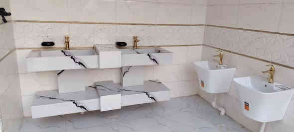 مغاسل بورسلين حسب الطلب
تم تجهيز لاحد مضايف شيوخنه الكرام 
***********🔥
