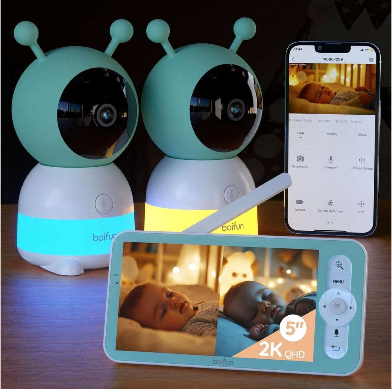 للبيع: كاميرا مراقبة الأطفال الذكية (Baby Monitor)
 النوع: ماركة Boifun / CalPix الأصلية (جهازين كاميرا مع الشاشة الخاصة بها).
 الحالة: مستعملة ونظيفة جداً وبحالة ممتازة (شغال 100%).
 المميزات:
 شاشة محمولة لمراقبة الطفل عن بعد بوضوح عالي.
 صوت وصورة واتصال ثنائي الاتجاه (تقدر تسمع الطفل وتتكلم وياه).
 رؤية ليلية واضحة ومستشعرات ذكية.
 الموقع: أربيل (يوجد توصيل أو استلام شخصي).
للاستفسار عن السعر أو الشراء، يرجى مراسلتي على الخاص (Direct Message).


**إذا كنت صاحب هذا الإعلان وتريد حذفه لأي سبب، رجاءا أرسل رسالة إلى الدعم الفني**